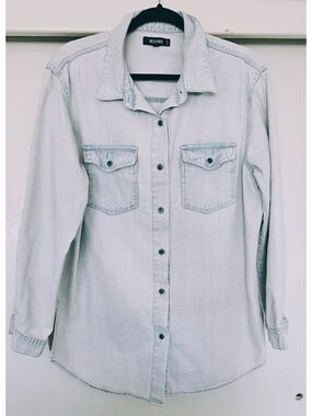 Light Wash Denim Button-Up Shirt